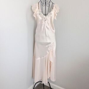 Y2K Pastel Pink Floral Fluttery Fairy Slip Dress